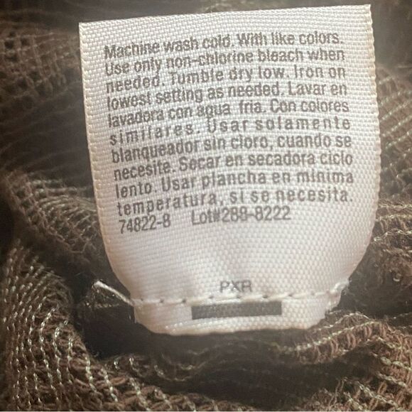 St John's Bay Brown Open Knit V-Neck Swim Cover W/Front Tie Size Large - Picture 5 of 11